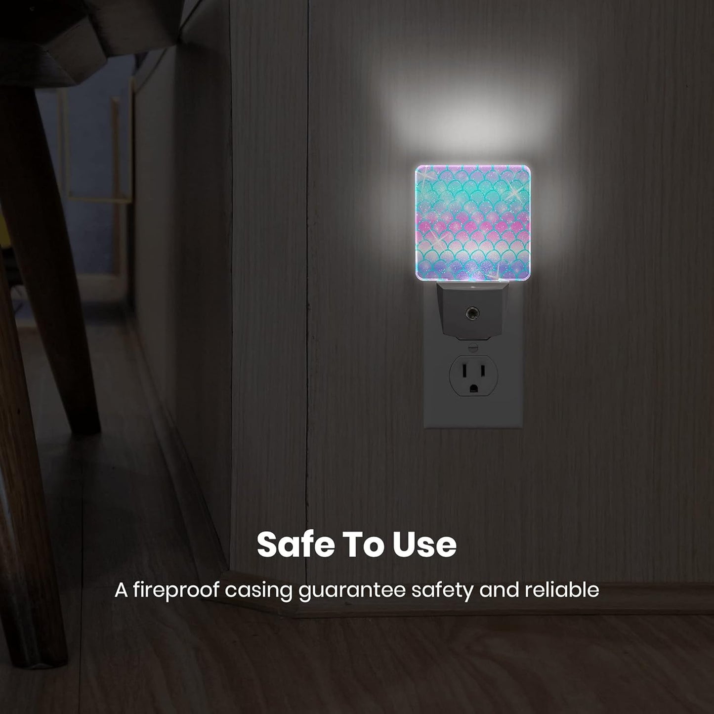 Night Light Plug-In Dusk to Dawn Smart Sensor White Led Nightlight for Bedroom Bathroom Kitchen Hallway Stairs Energy Efficient Decor Desk Lamp