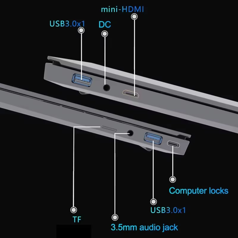 Xiaman 15.6" Portable Gaming Laptop Core I9 8950HK I3 6100U Wins 11 Gamer PC 16GB RAM 1TB SSD Notebook Computer Laptops