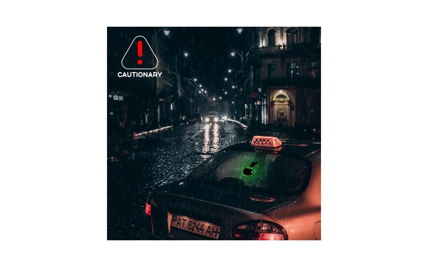 Car Gesture Light: LED Windshield Display, Express Driving Emotions