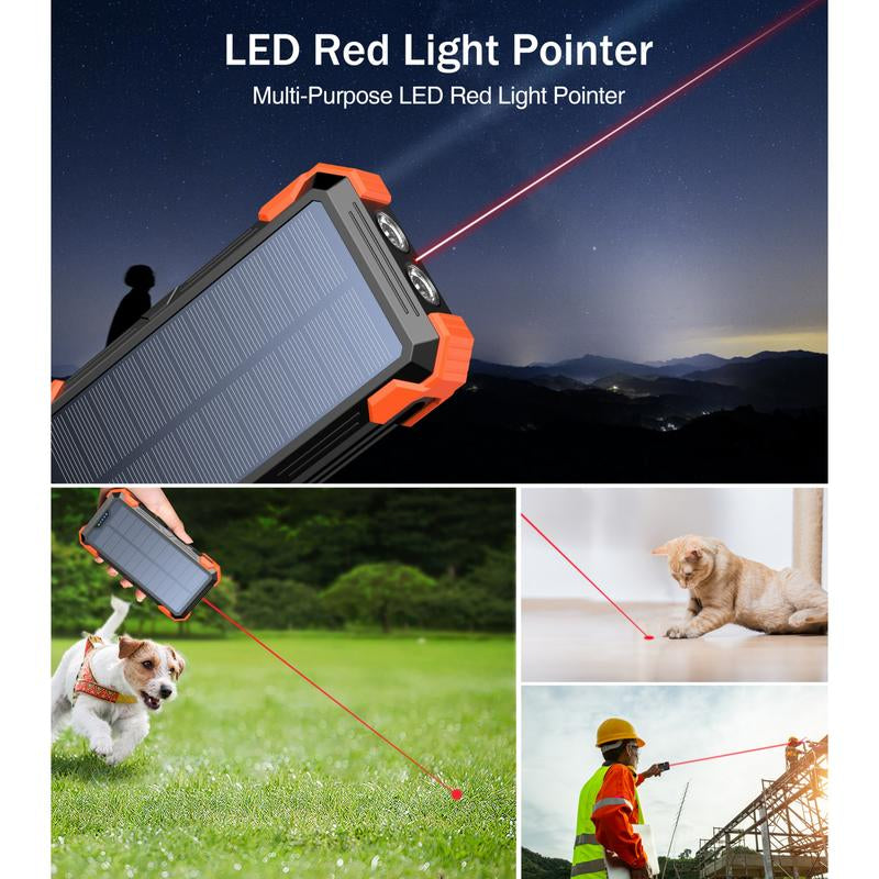 42800mAh Solar Power Bank: Wireless, 4 Cables, 7 Outputs, Fast Charging