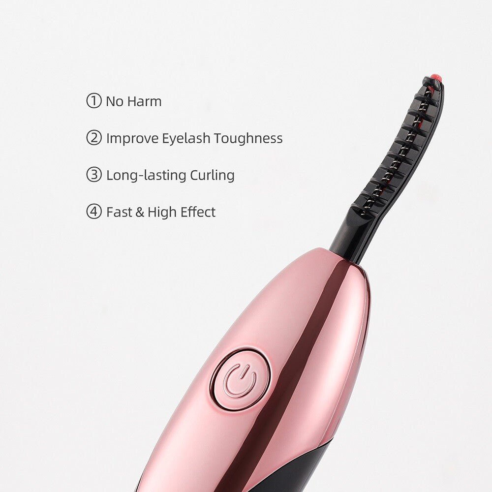Mini Electric Heated Eyelash Curler Long Lasting Quick Heating Eyelash Brush
