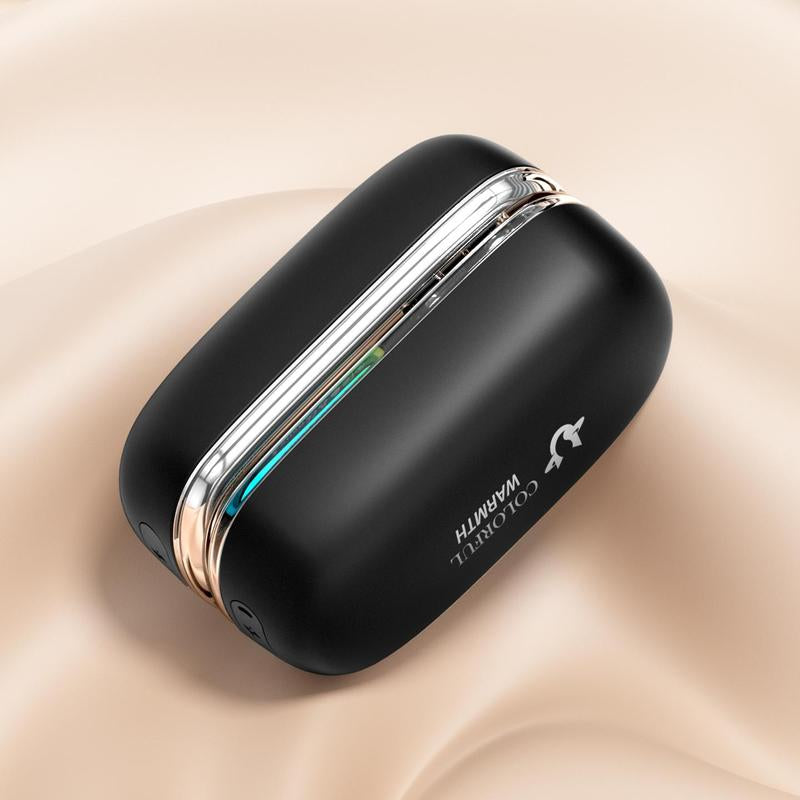 Magnetic Hand Warmer Rechargeable Digital Display 7-Color LED Lights 1.8-Second Rapid Heating Winter Gift Christmas Present