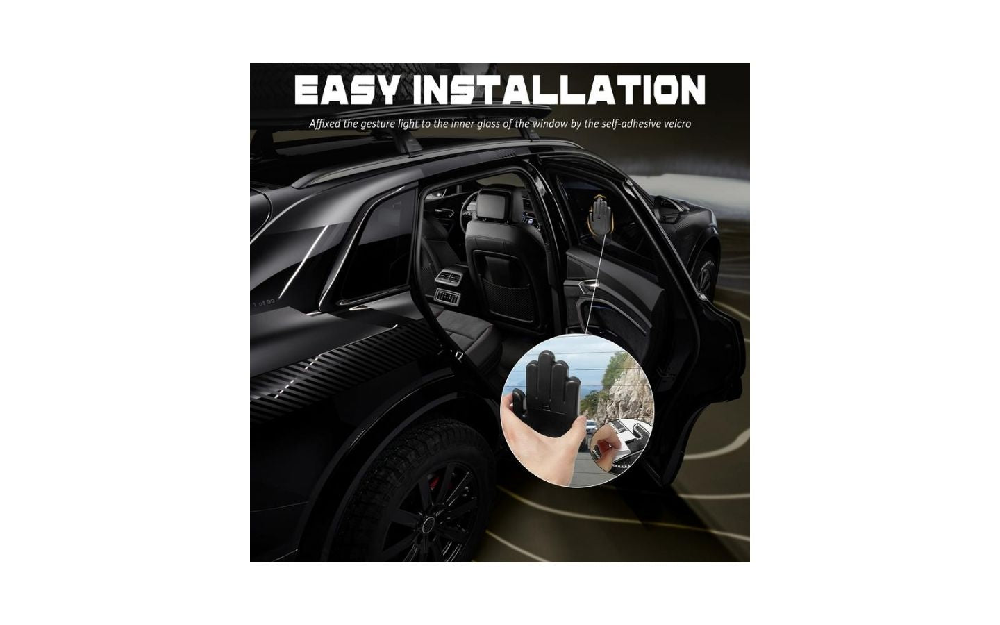 Car Gesture Light: LED Windshield Display, Express Driving Emotions