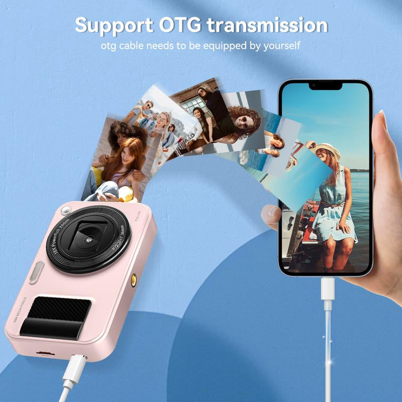 Easy-to-Use 48MP Digital Camera: 1080P Video, 18X Zoom, Auto Focus, Anti-Shake & 2.4" Screen