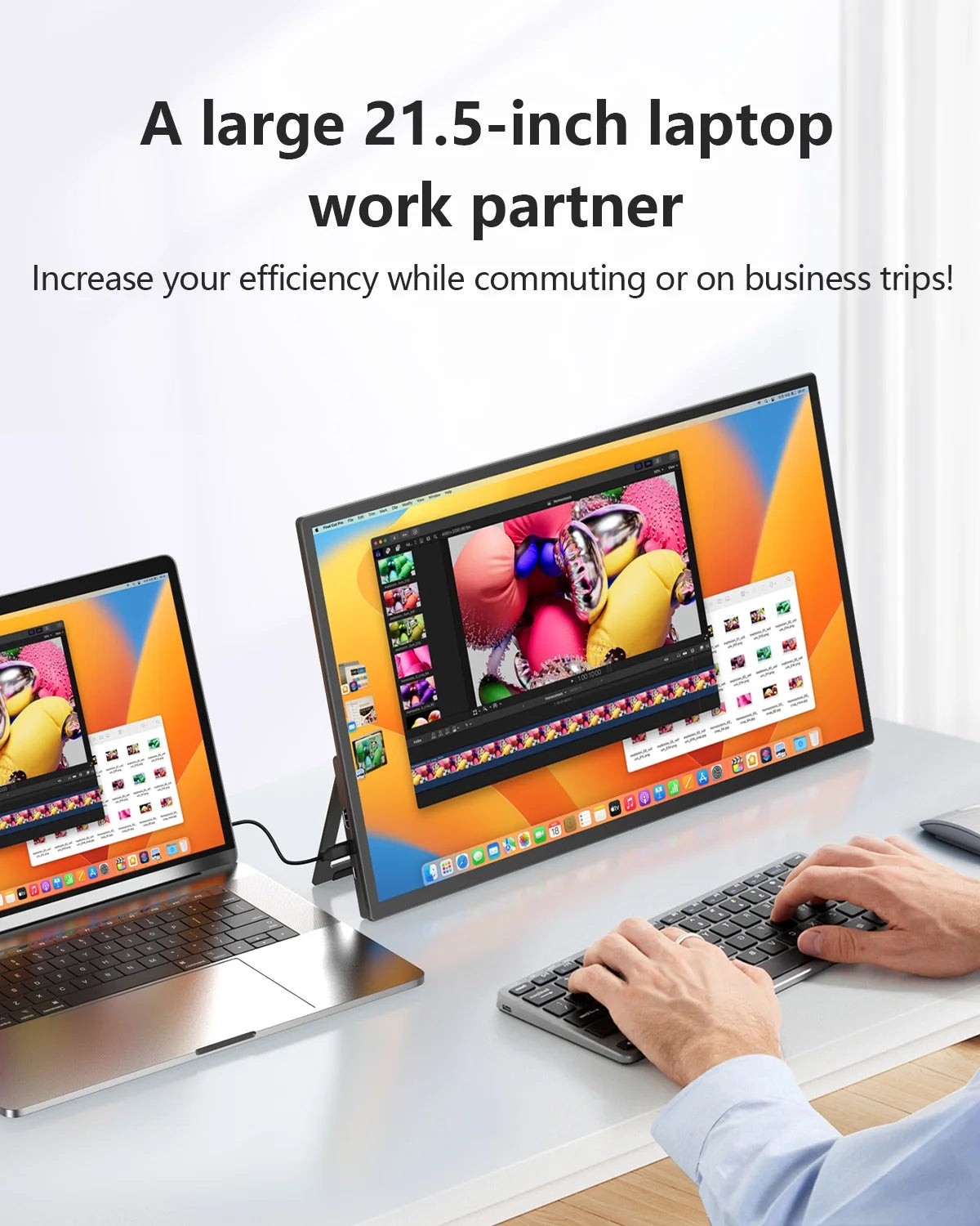 21.5 Inch Computer Monitor 120Hz Portable Monitor Touchscreen 1080P