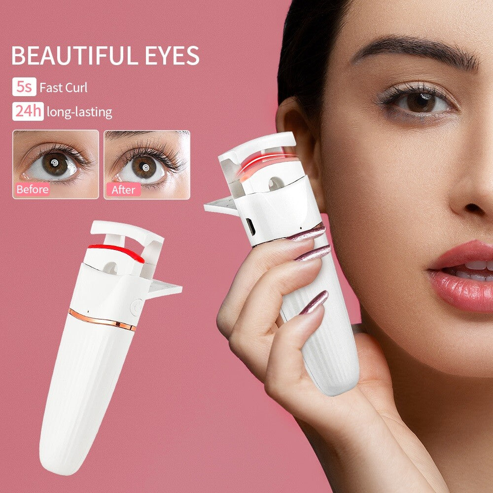 Electric Smart Heated Eyelash Curler Makeup Long Lasting Lashes Curl Beauty Tool