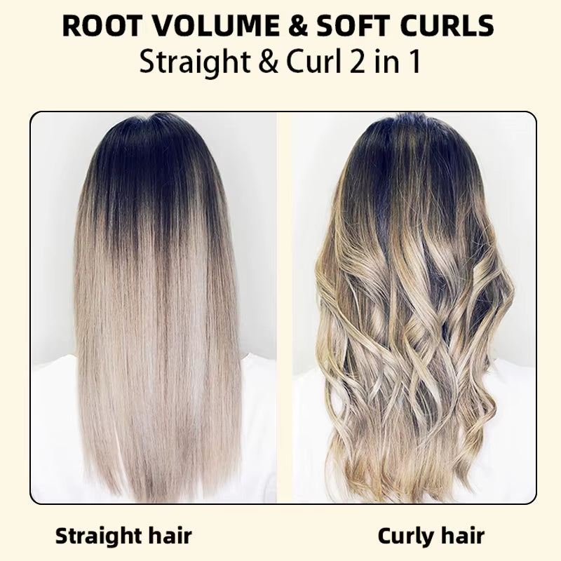 LISAPRO Curling Lron Brush 2 in 1 Electric Hair Comb Negative Lon Hair Dryer Styling Appliances Portable Professional Hair Strai