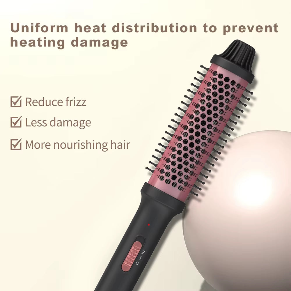 LISAPRO Curling Lron Brush 2 in 1 Electric Hair Comb Negative Lon Hair Dryer Styling Appliances Portable Professional Hair Strai