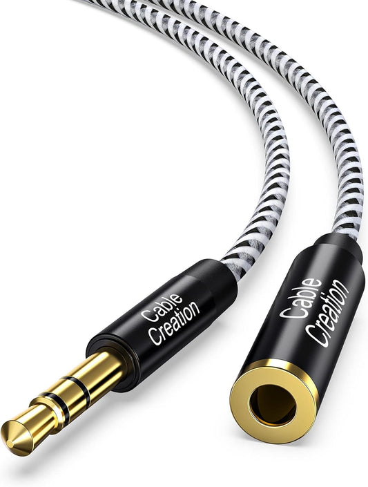 3.5Mm Headphone Extension Cable, 3.5Mm Male to Female Stereo Audio Cable for Phones, Headphones, Speakers, Tablets, Pcs, MP3 Players and More, (10Ft/3M)