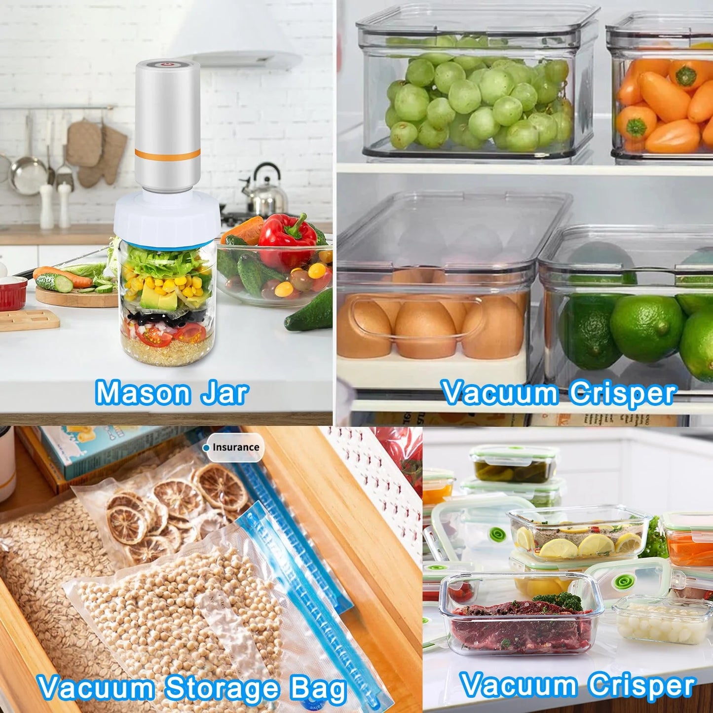 Electric Mason Jar Vacuum Sealer, Vacuum Sealer for Jars with Electric Vacuum Pump
