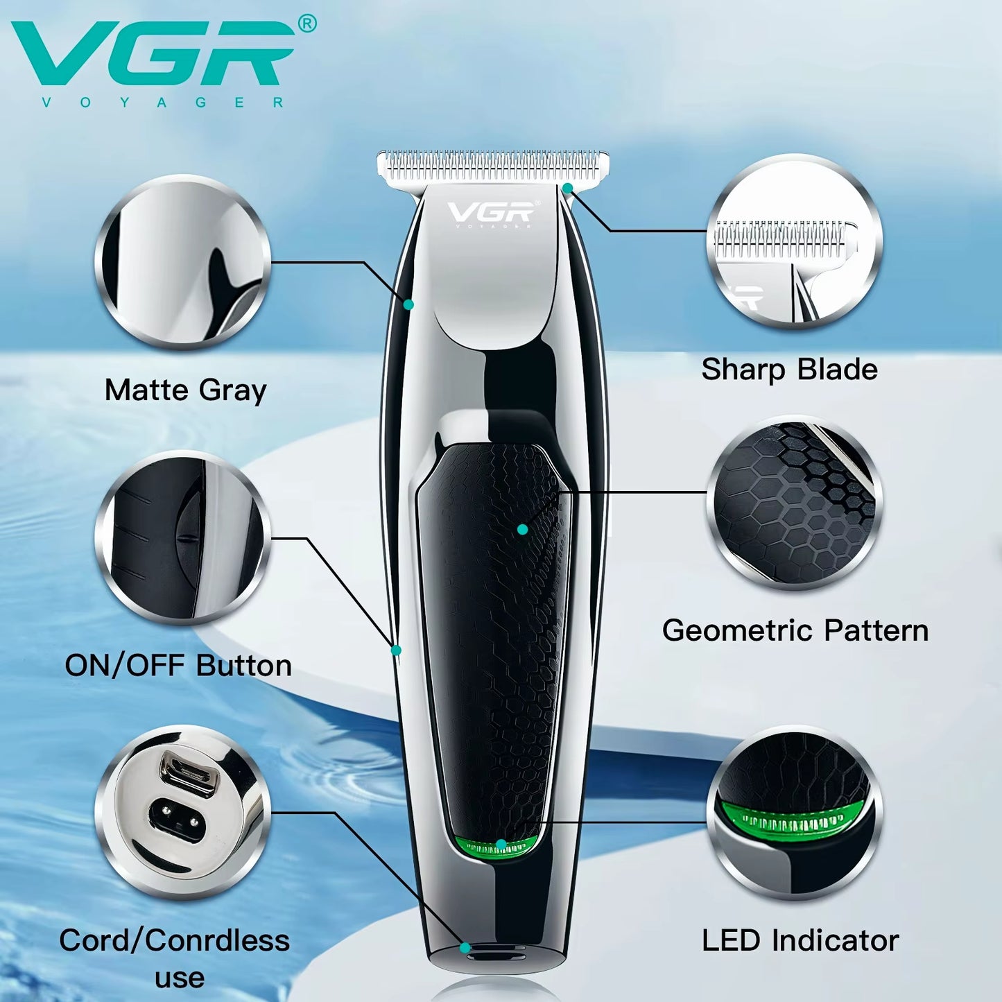 Hair Cutting Machine Rechargeable Haircut Machine Cordless Hair Trimmer Professional Hair Clipper Trimmer for Men V-030