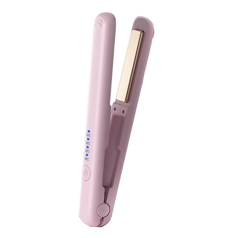 Travel Friendly Hair Straightener Wireless and Rechargeable Hair Iron 4 Heat Levels Hair Styling Tool PET Texture