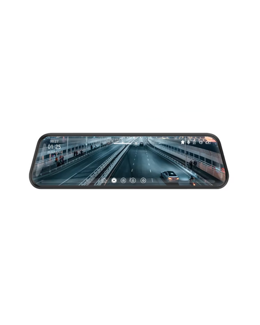 10-Inch Touchscreen Rearview Mirror Dash Cam - Front/Rear Camera DVR with Optional Rear Lens