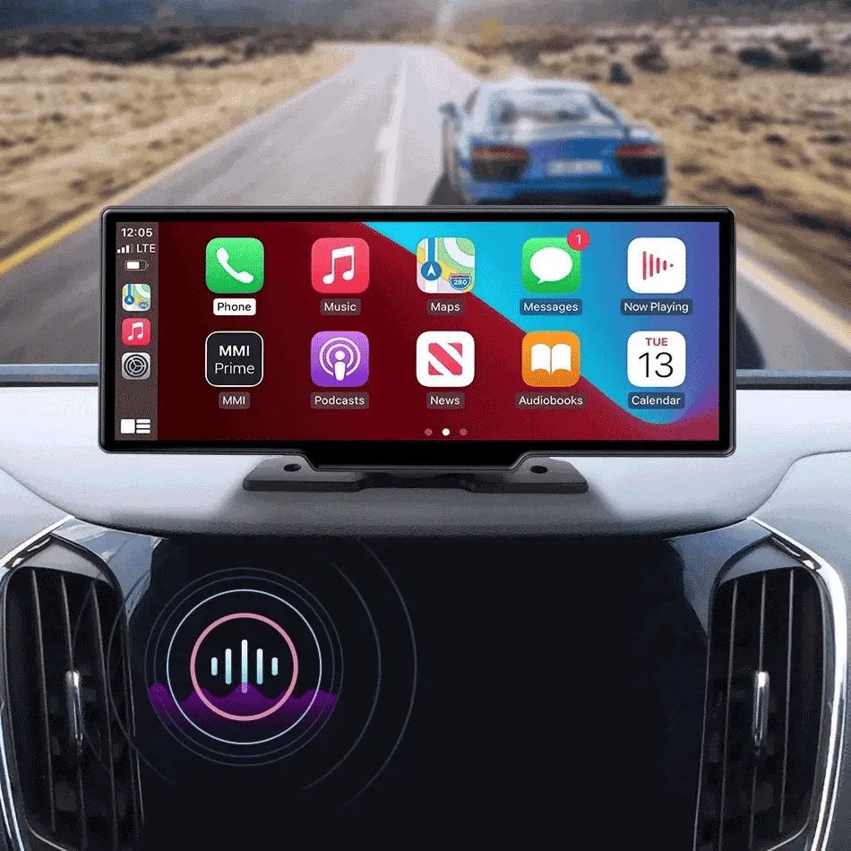 4K Dash Cam Mirror - 10.26" Display with Wireless Carplay/Android Auto GPS