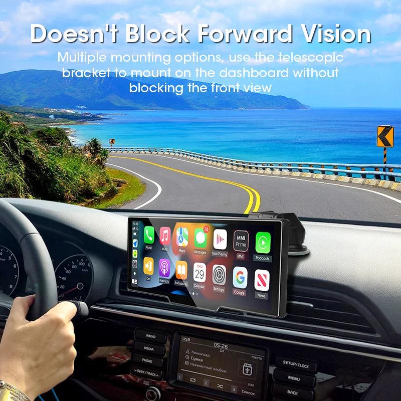 4K Dash Cam Mirror - 10.26" Display with Wireless Carplay/Android Auto GPS
