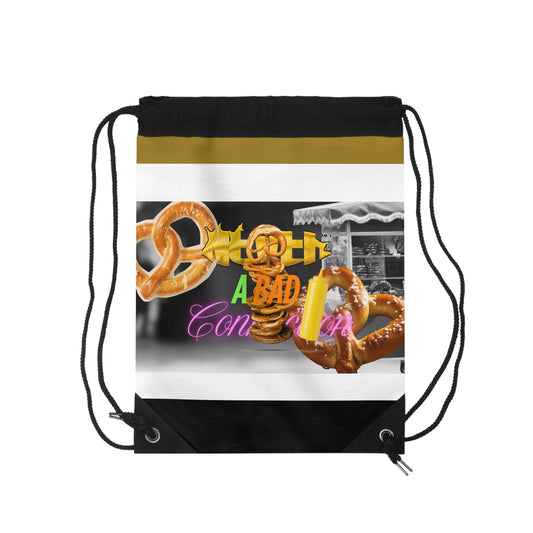 Drawstring Bag – Never a Bad Connection Pretzel Stack