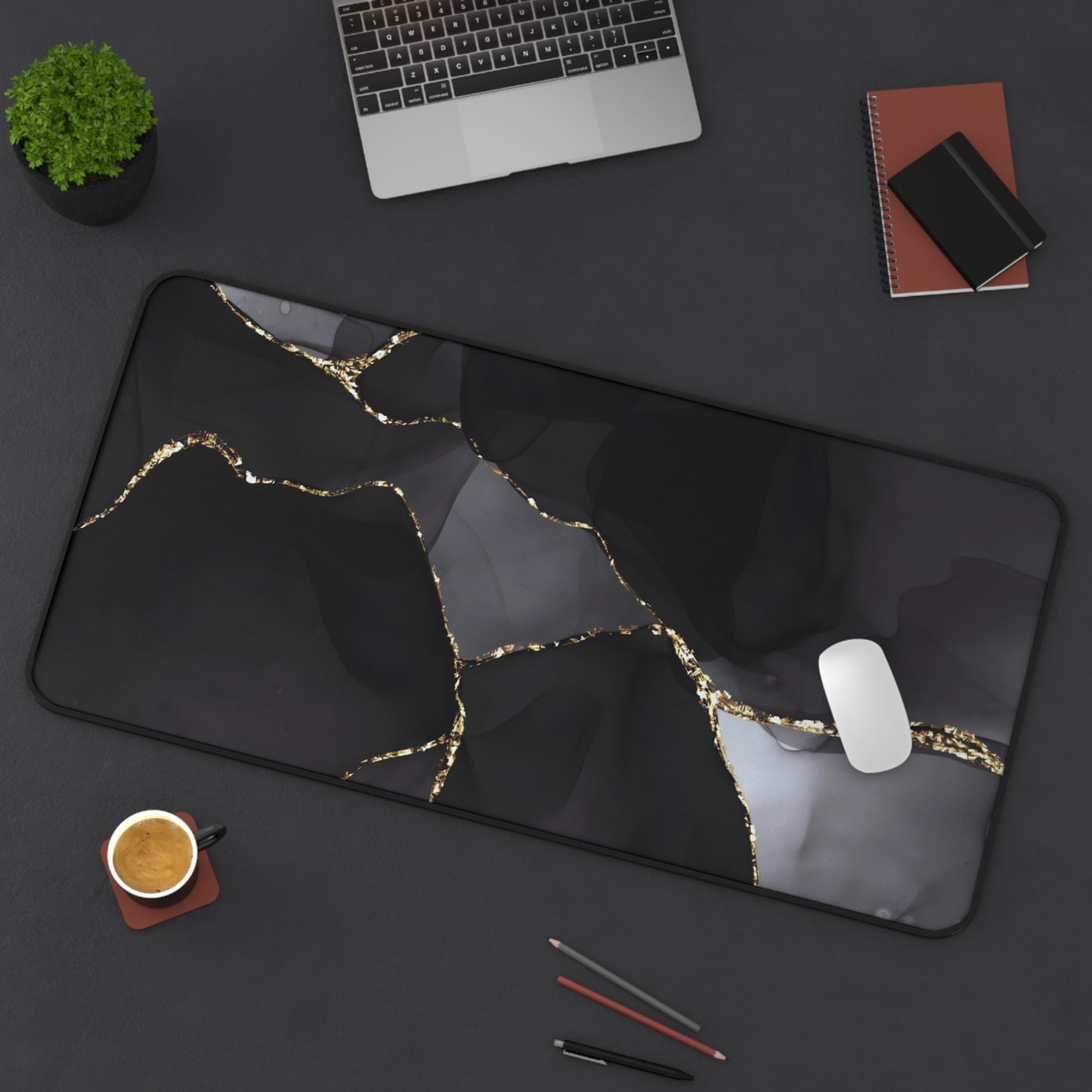 Neoprene Desk Mat – Obsidian Vein