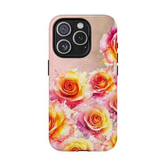 Protective Magnetic Phone Case – Sunset Roses
