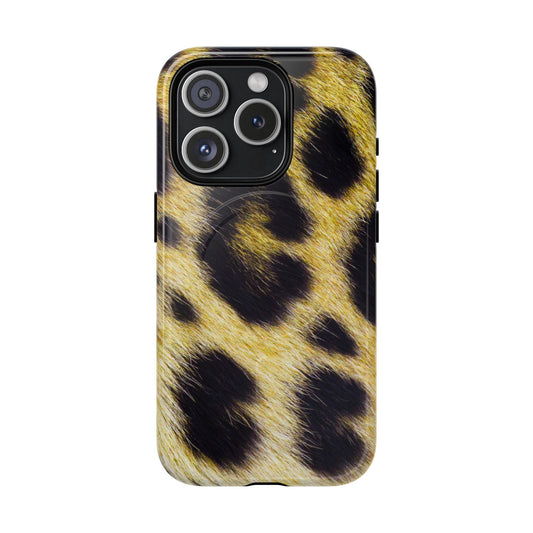 Protective Magnetic Phone Case – Leopard Luxe