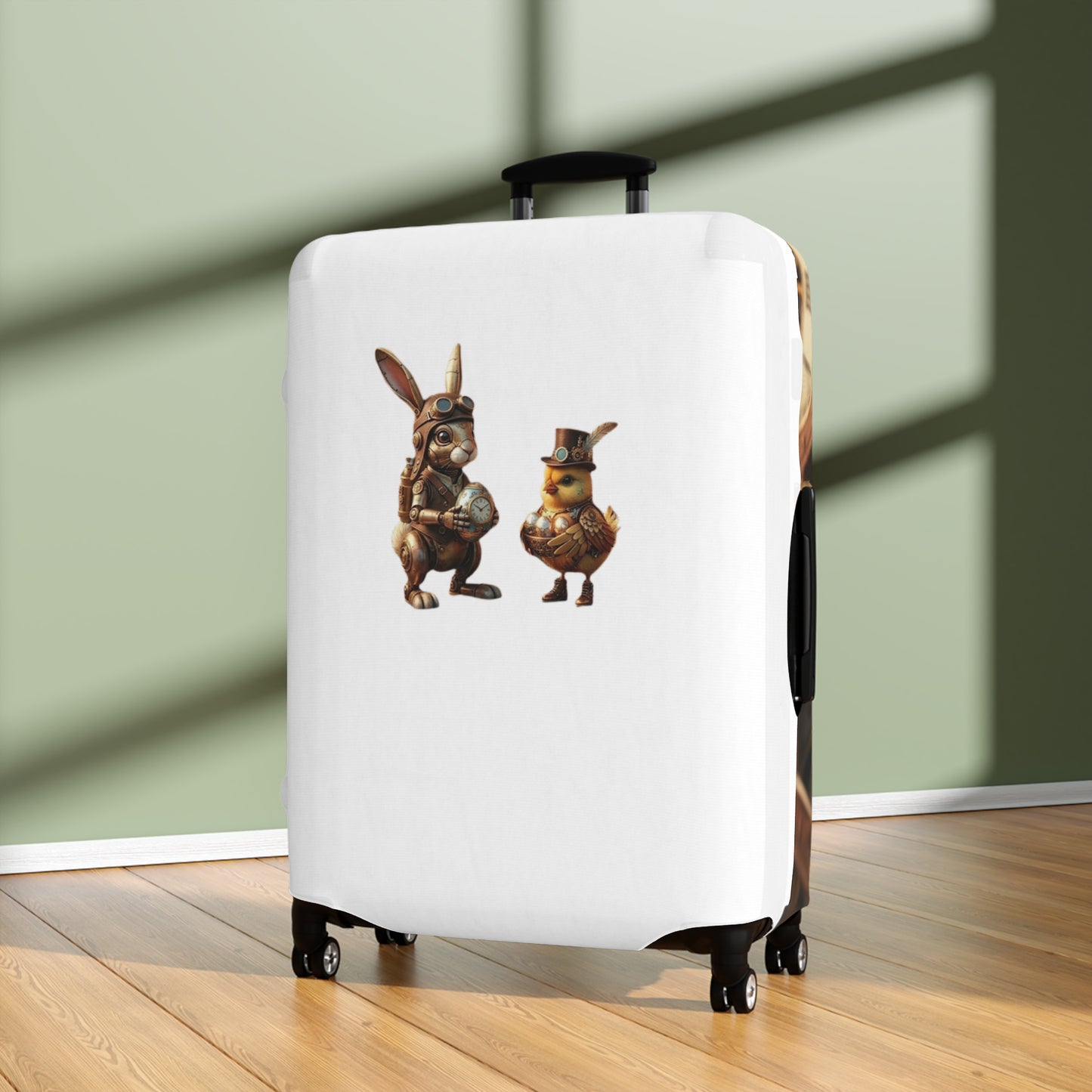 Luggage Cover – Clockwork Cottontail