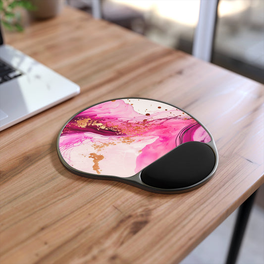 Ergonomic Mouse Pad with Wrist Rest – Blush & Burn