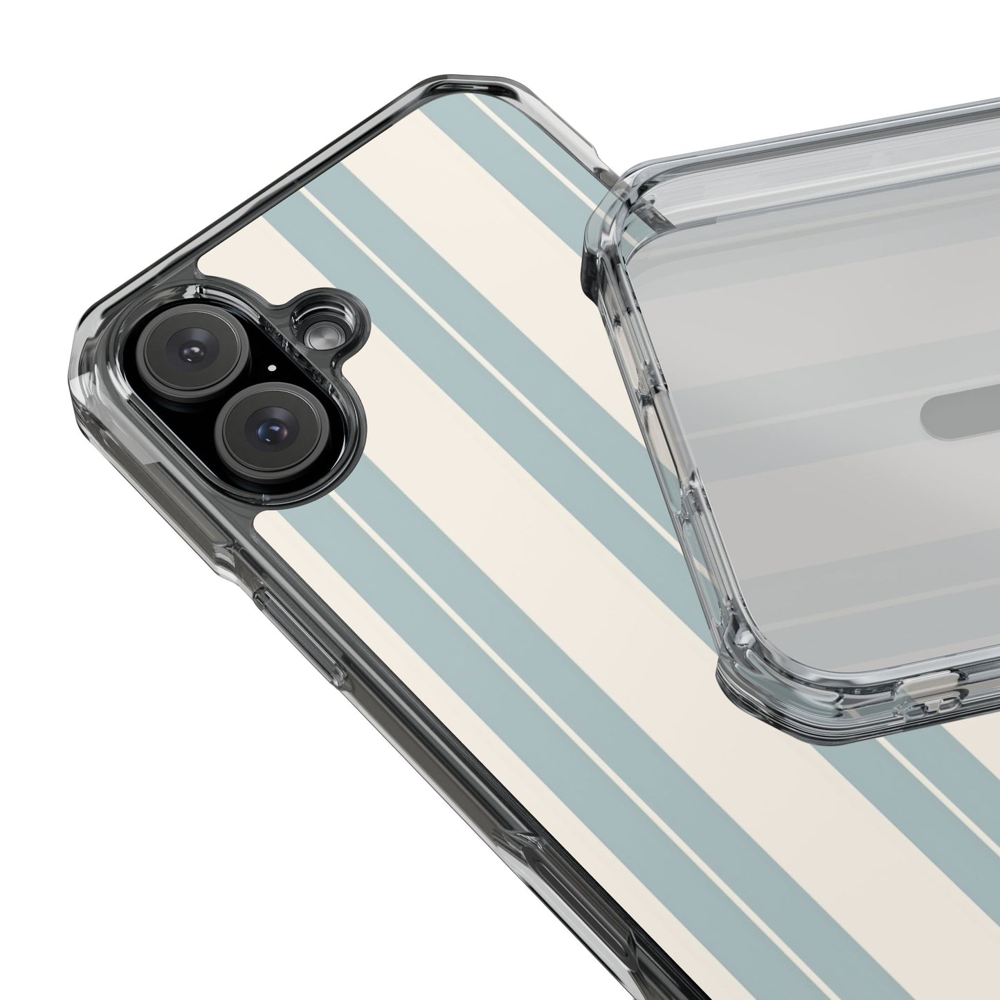 Clear Magnetic Phone Case – Coastal Stripe