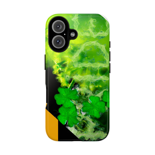Protective Phone Case – Lucky Clover Smoke Design