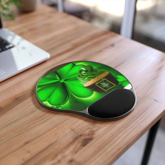 Ergonomic Mouse Pad with Wrist Rest – Lucky Clover Cupcake
