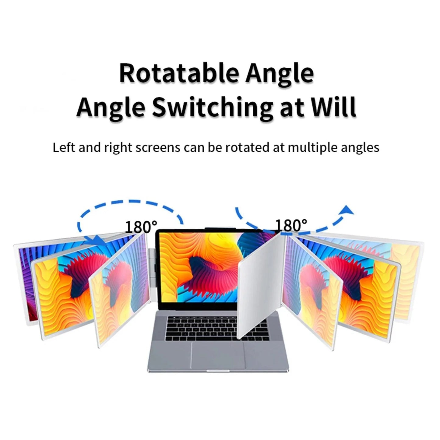 12" Dual Monitor Laptop Screen Extender - 1920x1080 HD IPS for MacBook/Huawei