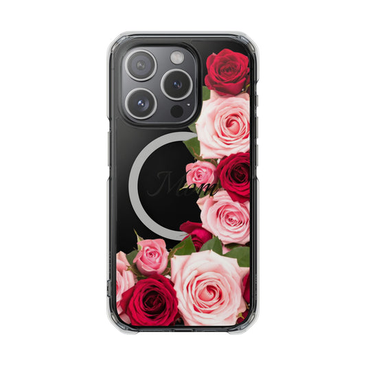 Clear Magnetic Phone Case – Mom’s Rose Bouquet