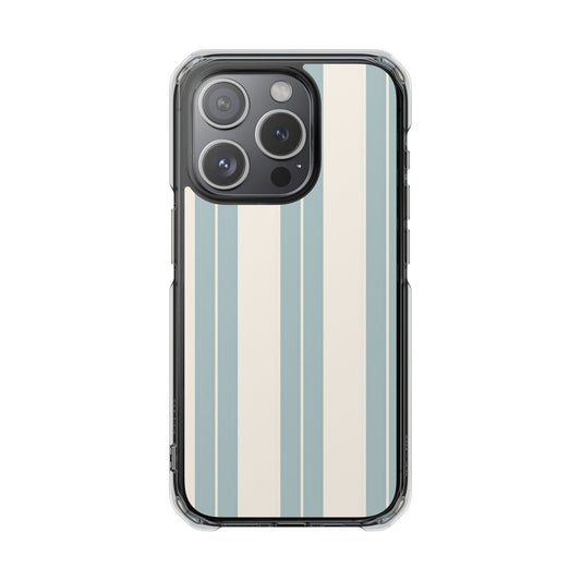 Clear Magnetic Phone Case – Coastal Stripe