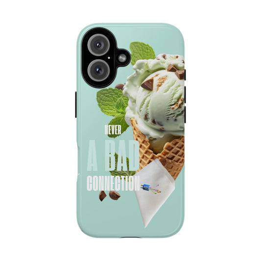 Mint Chocolate Ice Cream Phone Case — "Never a Bad Connection" Protective Cover