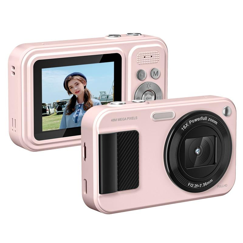Easy-to-Use 48MP Digital Camera: 1080P Video, 18X Zoom, Auto Focus, Anti-Shake & 2.4" Screen