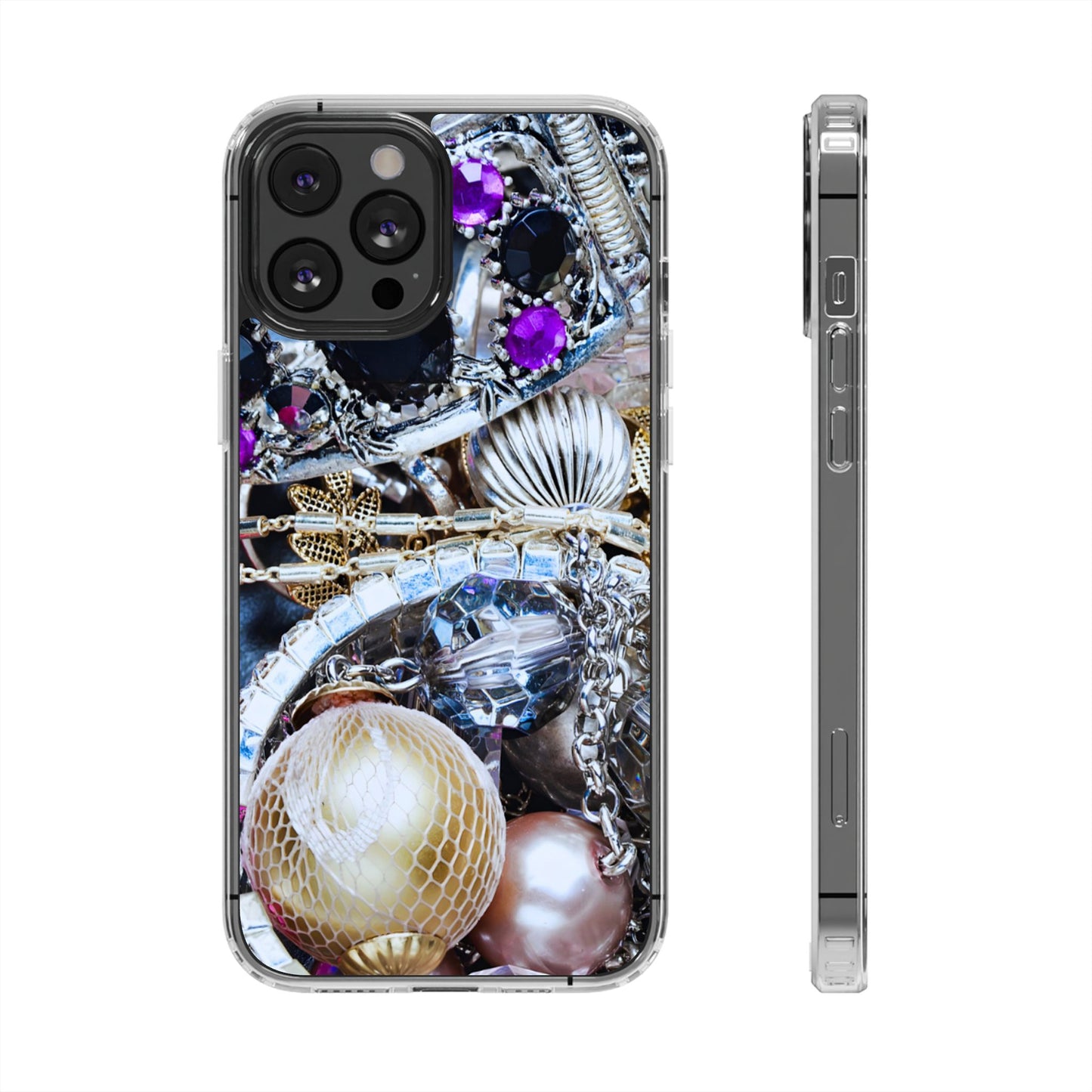 Clear Magnetic Phone Case – Chrome Jewel