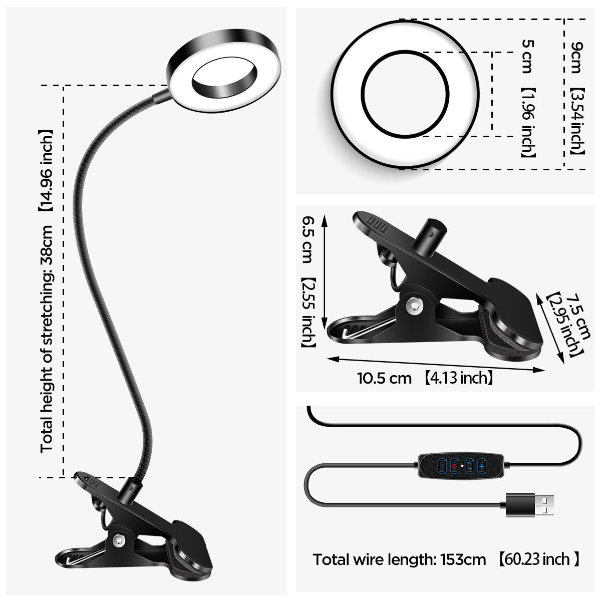 Selfie Ring Light with Cell Phone Holder Stand for Live Stream/Makeup LED Camera