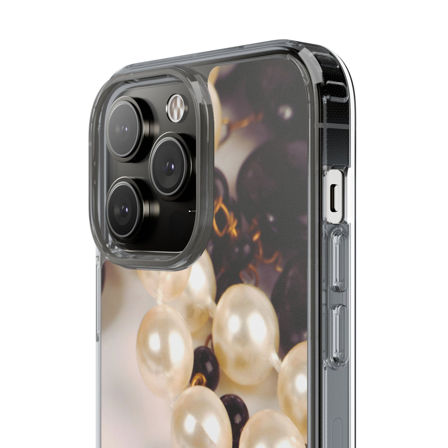 Clear Phone Case – Noir Pearl