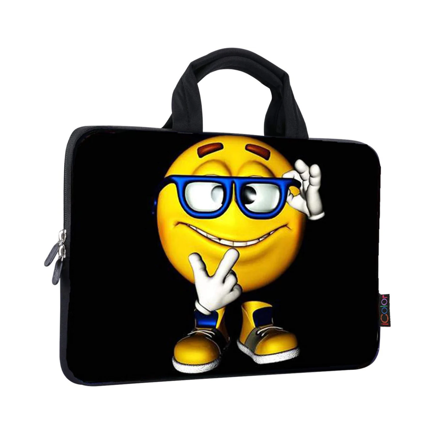 14-15.6 Inch Laptop Sleeve - Neoprene, Handle, Cute Boy Design