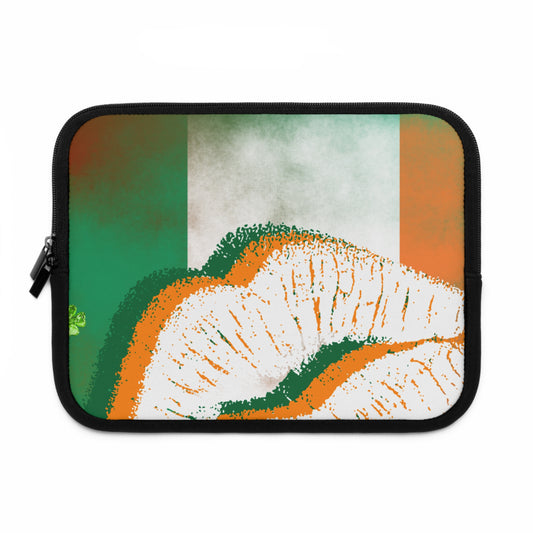 Laptop Sleeve – Irish Lip St. Patrick’s Day Design