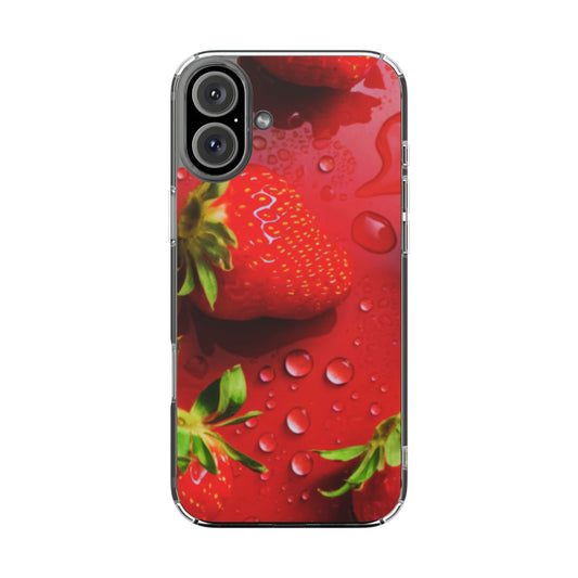 Clear Magnetic Phone Case – Strawberry Drip