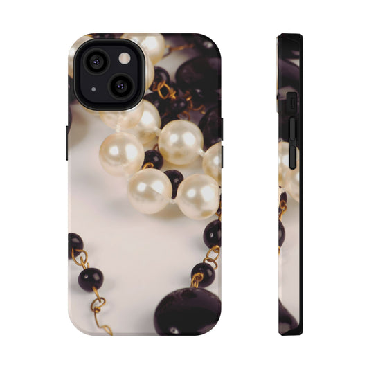 Impact-Resistant Phone Case – Noir Pearl