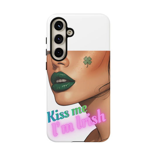 Phone Case – “Kiss Me I’m Irish” St. Patrick’s Day Tough Case