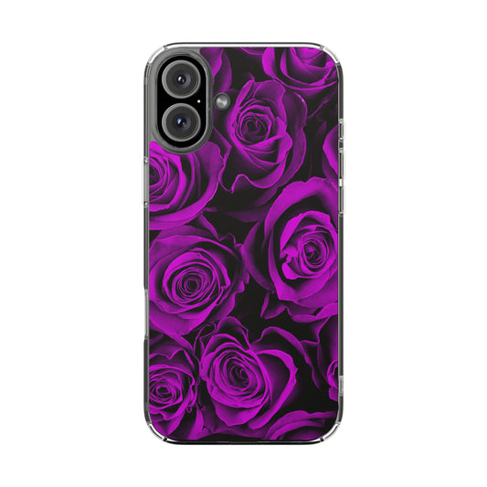 Clear Magnetic Phone Case – Amethyst Roses