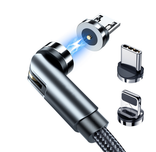 360° Rotating Magnetic USB Charging Cable - Multi-Device Compatible Charger