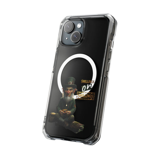 Clear Magnetic Phone Case – “Shillings on Shillings” Leprechaun Design