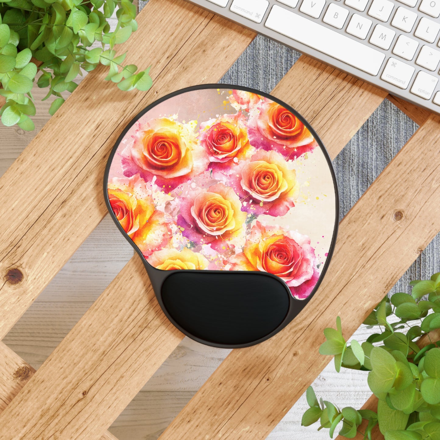 Ergonomic Mouse Pad – Sunset Roses