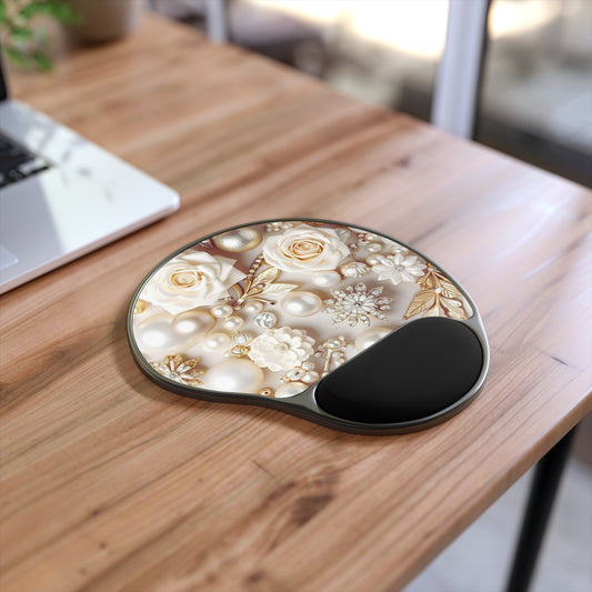 Ergonomic Mouse Pad – Ivory Opulence