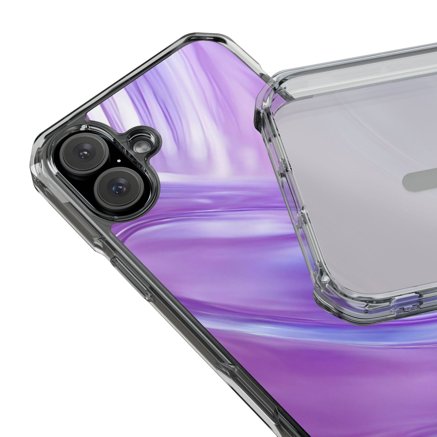 Clear Magnetic Phone Case – Lavender Wave