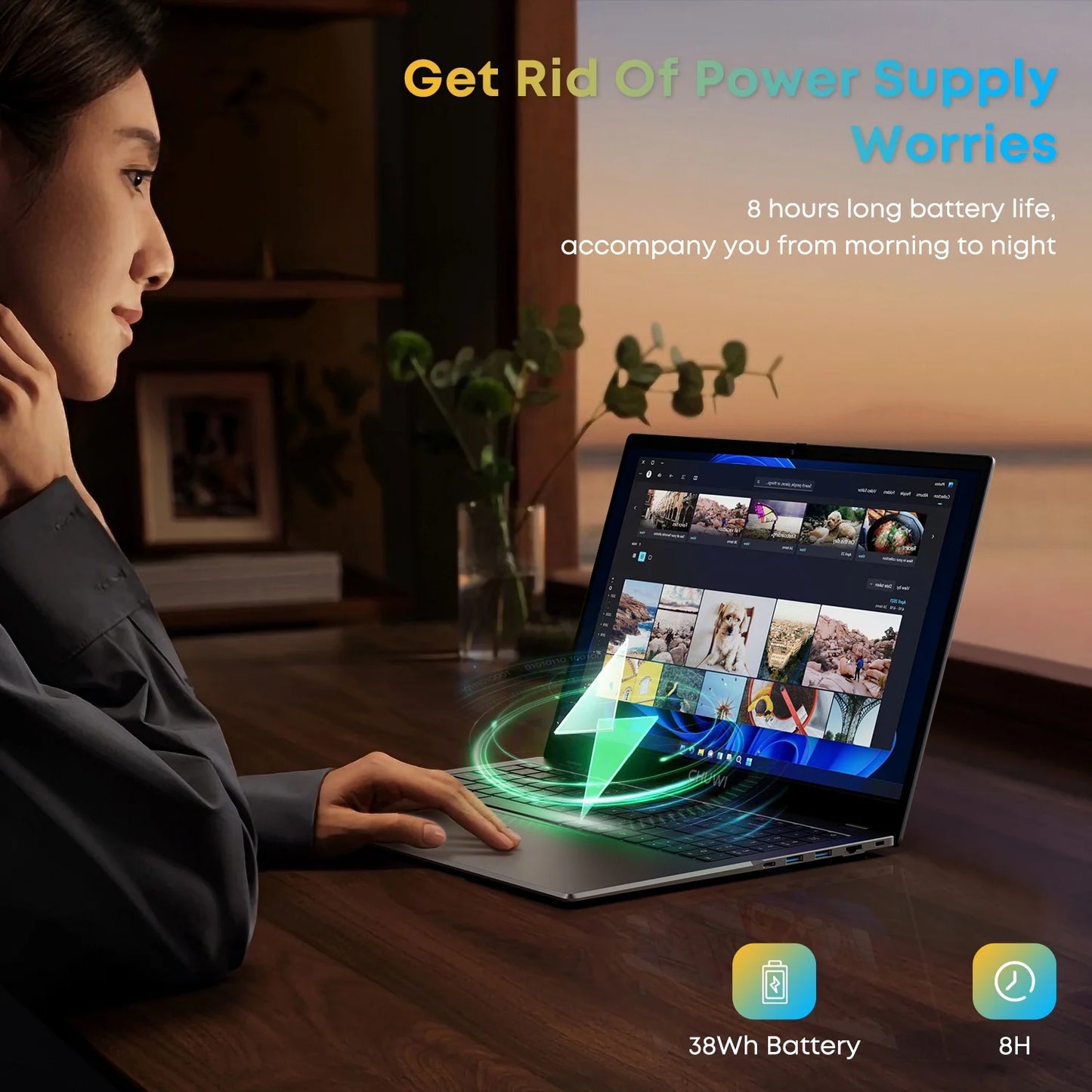 Herobook plus 15.6" Laptop,256Gb SSD 8G Ram,Windows 11 Bussiness Notebook Computer Pc,Intel Celeron N4020 Processor,1920X1080