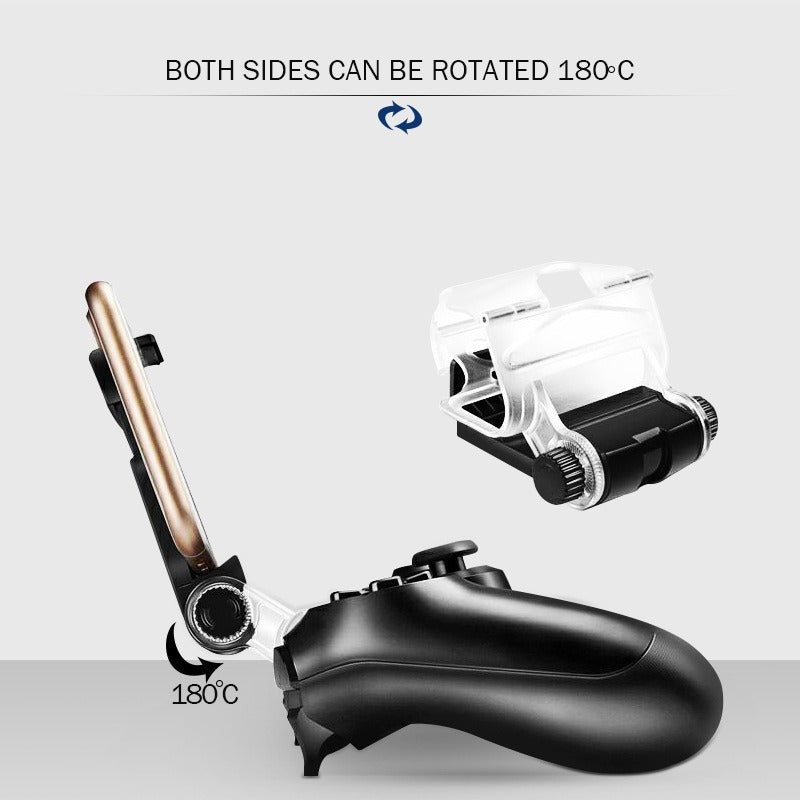 Universal Phone Mount for PS4 & Android Controllers – Adjustable ABS Clip Stand, Foldable Gaming Holder