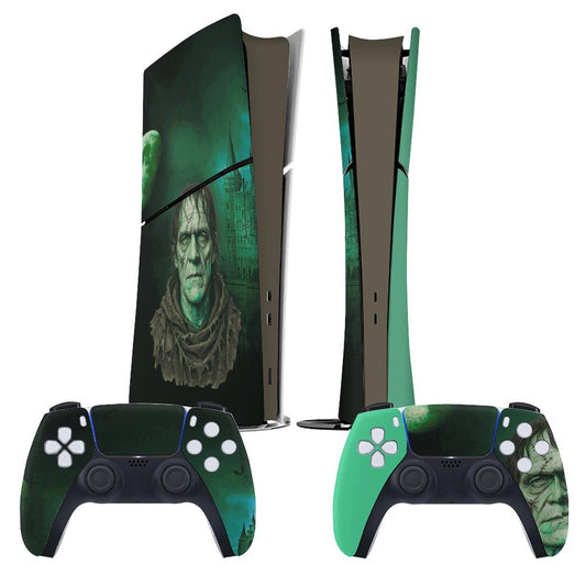 Console Skin Kit – Stitched in Darkness – Compatible with PlayStation 5 Slim Digital Edition